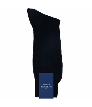 Calze corte in cotone mercerizzato 1 paio a costine, metà polpaccio — Zenzerò