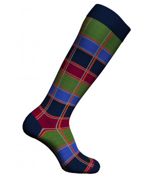 Chaussettes longues homme en coton chaud, 1 paire motif géométrique — Zenzerò