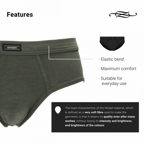 Slip in cotone modal elasticizzato — traspiranti con fascia elastica Zenzerò