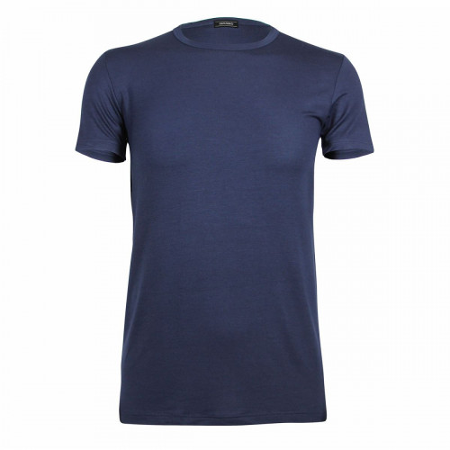 Camiseta de cuello redondo para hombre en algodón modal elástico — Zenzerò