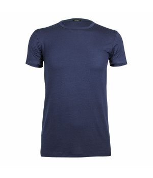 T-shirt col rond homme en coton modal extensible — Zenzerò