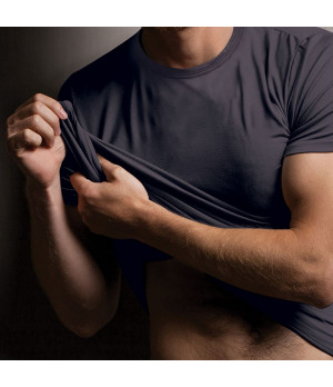 T-Shirt girocollo uomo in cotone modal elasticizzato — Zenzerò