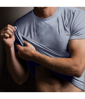 Men's V-neck solid t-shirt (1 pc) in stretch modal cotton — Zenzerò 1959