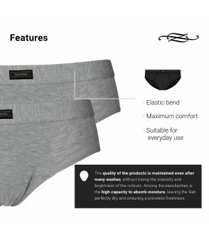 Stretch cotton briefs 2-pack, regular fit and anti-odor — Z ZENZERO' 1959