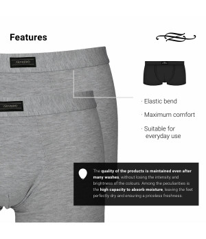 Herren Boxershorts aus elastischer Baumwolle, 2er-Pack, reguläre Passform — Z ZENZERO'