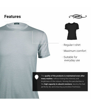 T-shirt homme col rond en coton stretch — Zenzerò