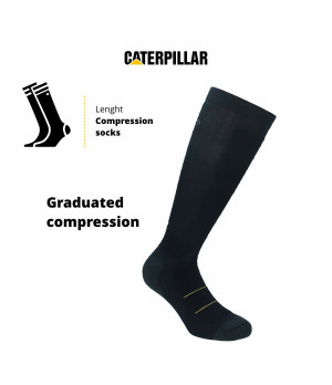 Medias de compresión graduada (15-18 mmHg) 1 par — hasta la rodilla para recuperación muscular Caterpillar
