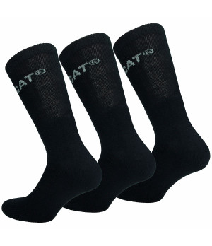 Cotton Terry Athletic Socks 3-Pack — Reinforced Toe & Heel Caterpillar