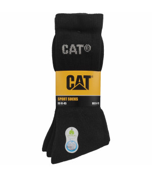 Chaussettes sportives en éponge de coton 3 paires — pointe et talon renforcés Caterpillar