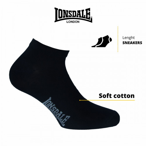 Calzini sneaker 8 paia — traspiranti in cotone pettinato Lonsdale