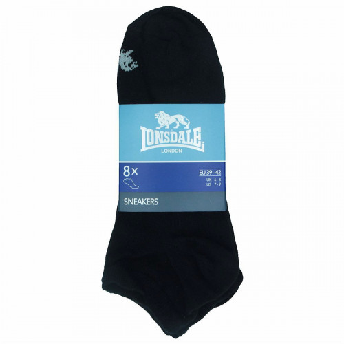 Chaussettes sneaker 8 paires — respirantes en coton peigné Lonsdale