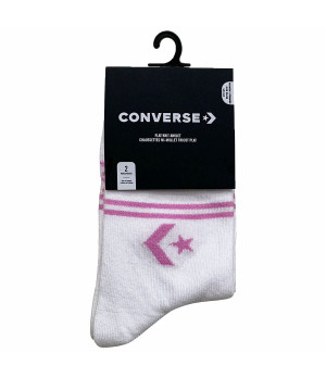 Calze da Donna Converse - 2 Paia con Logo Star Chevron Sopra la Caviglia