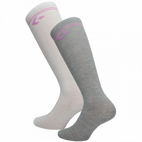 Chaussettes de tennis femme 2 paires — mi-mollet en coton Converse