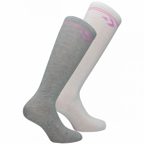 Chaussettes de tennis femme 2 paires — mi-mollet en coton Converse