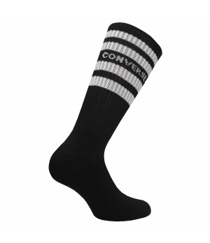 Calze Corte Converse - 2 Paia con Righe e Scritta Orizzontali Metà Polpaccio
