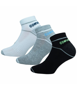 Calze da Uomo Converse - 3 Paia LowCut con Supporto Arco Plantare Altezza Caviglia