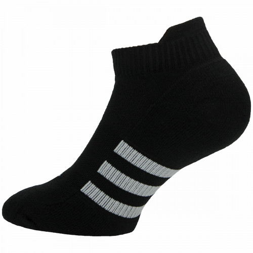 Ankle sports socks — 3-pack, cushioned terry footbed and arch support, Adidas