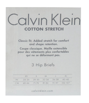 Slip Calvin Klein Uomo - 3 Pezzi in Cotone Elasticizzato a Tinta Unita