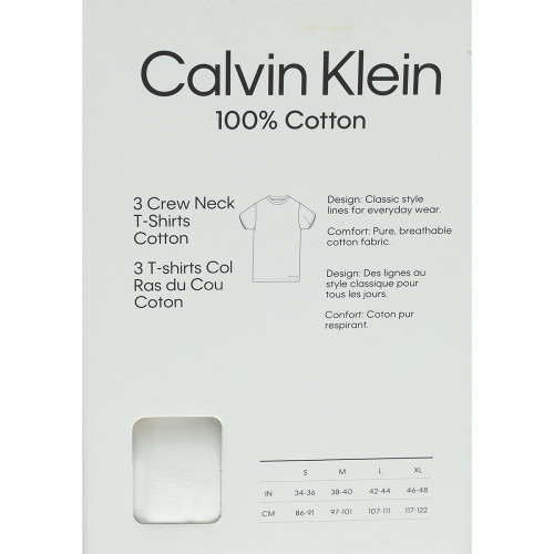 T-Shirt Calvin Klein in cotone - 3 Pezzi Girocollo