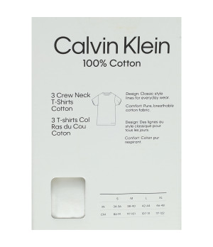 T-Shirt Calvin Klein in cotone - 3 Pezzi Girocollo