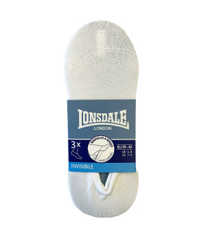 Calcetines invisibles 3 pares algodón peinado corte bajo antideslizantes — Lonsdale