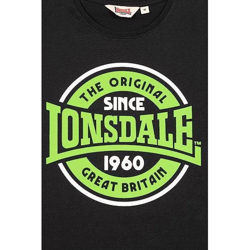 T-Shirt Uomo Lonsdale - Girocollo, Manica Lunga, 100% Cotone con Logo 1960