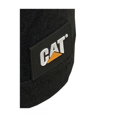 Camiseta básica hombre 100% algodón cuello redondo, logo en manga — Caterpillar