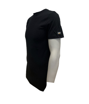 100% Cotone T-shirt basic girocollo uomo, logo manica — Caterpillar