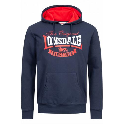60/40 cotton-poly hooded sweatshirt, kangaroo pocket — Lonsdale