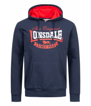 60/40 cotton-poly hooded sweatshirt, kangaroo pocket — Lonsdale