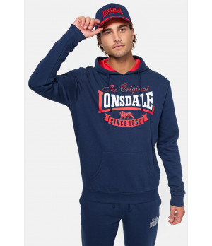 Felpa con cappuccio in misto cotone 60/40, tasca a marsupio — Lonsdale