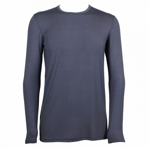 Camiseta de cuello redondo manga larga en algodón modal elasticado transpirable — Z ZENZERO' 1959