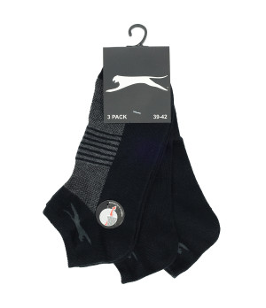 Calzini Sportivi da Uomo Slazenger - 3 Paia in Cotone Pettinato - Lunghezza Caviglia