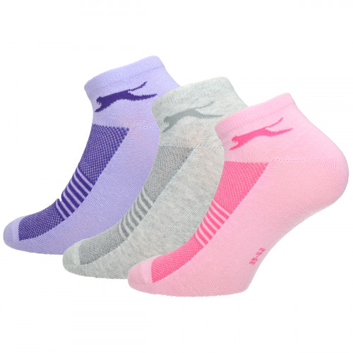 Calzini Sportivi da Donna Slazenger - 3 Paia in  Cotone Pettinato - Lunghezza Caviglia