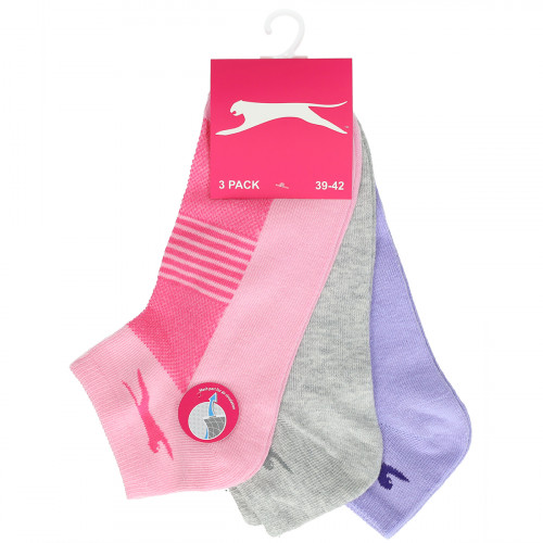 Calzini Sportivi da Donna Slazenger - 3 Paia in  Cotone Pettinato - Lunghezza Caviglia