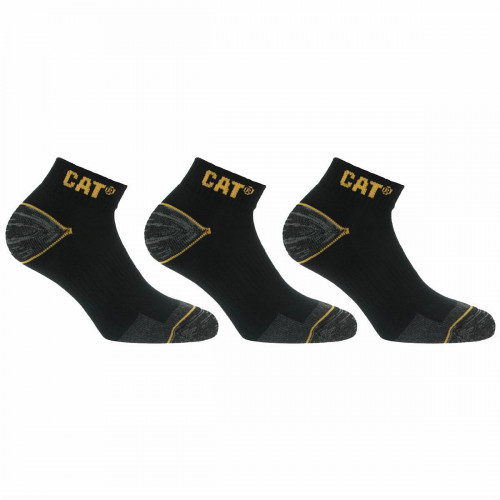Work Socks 3 Pairs — Men's Reinforced Toe & Heel | Caterpillar