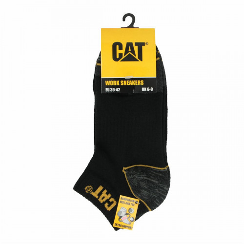 Work Socks 3 Pairs — Men's Reinforced Toe & Heel | Caterpillar
