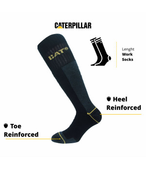 Calcetines de trabajo 2 pares hasta la rodilla reforzados — Caterpillar