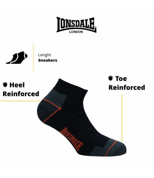 Chaussettes de sécurité hauteur cheville, 3 paires renforcées — Lonsdale