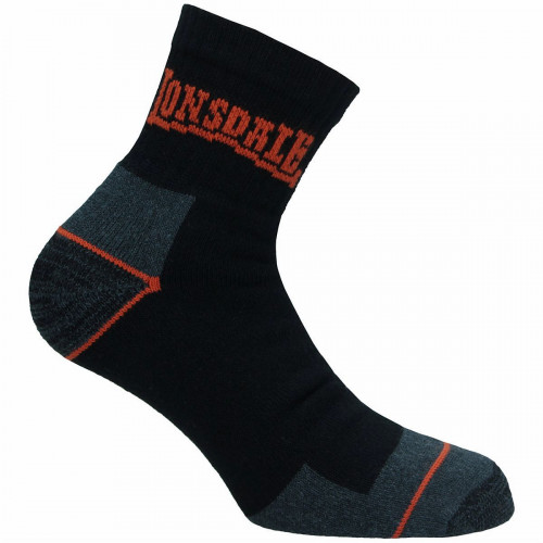 Calze da lavoro 3 paia in cotone 65% con soletta in spugna, punta e tallone rinforzati — Lonsdale