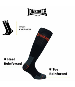 3-Pack Knee-High Work Socks — Reinforced Toe & Heel Lonsdale