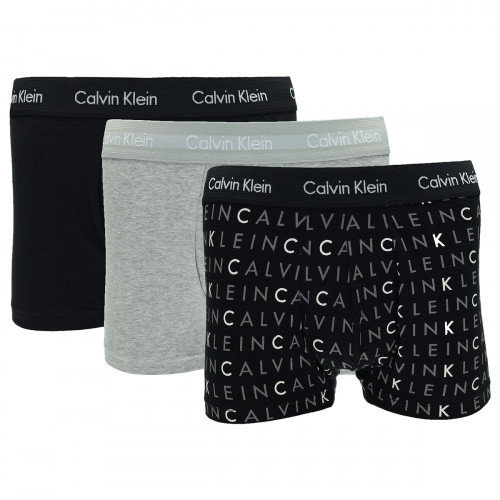 Boxers hombre de algodón elástico 3 unidades, talle bajo y ajuste ceñido — Calvin Klein