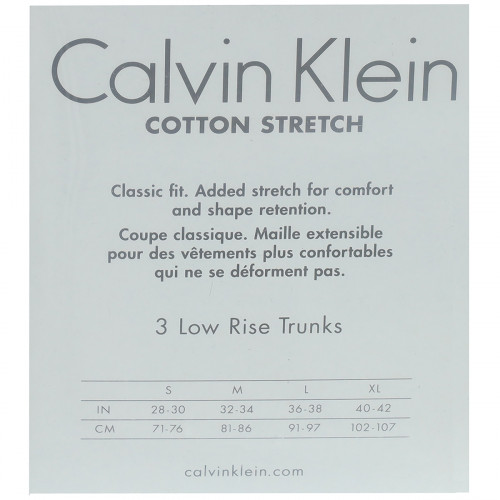 Boxer uomo in cotone elasticizzato 3 paia, vita bassa aderenti — Calvin Klein