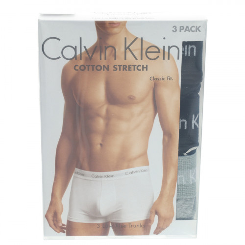 Men's stretch-cotton boxer briefs 3-pack, low-rise slim — Calvin Klein