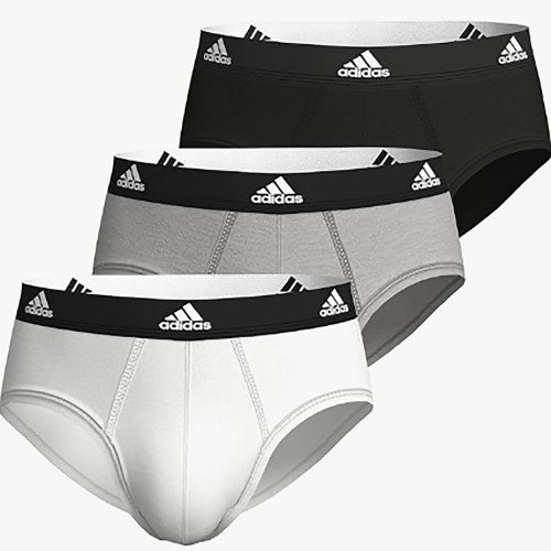 Active Flex lot de 3 — Slips en coton extensible, respirants et à séchage rapide Adidas