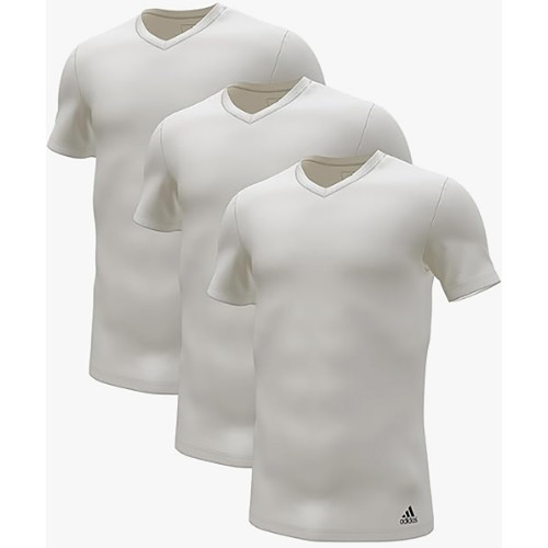 Active Cotton pack 3 camisetas hombre cuello en V de algodón transpirable — Adidas