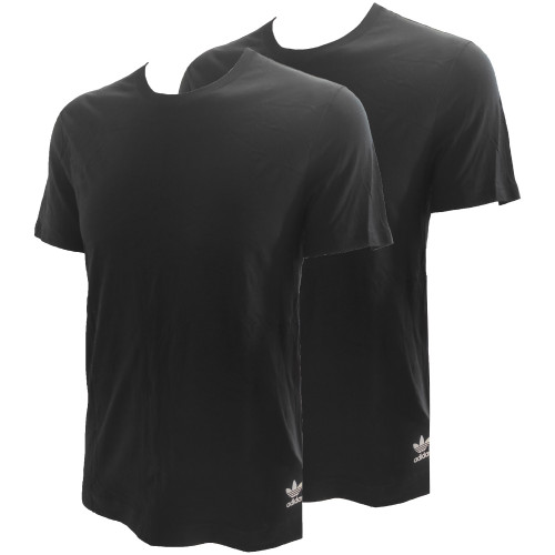 Camiseta cuello redondo hombre 2 piezas 100% algodón transpirable antiolor — Adidas