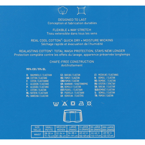 Stretch cotton boxers — 3-pack, comfortable waistband Adidas