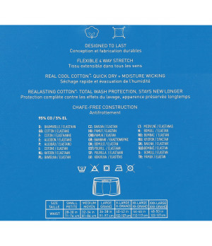 Boxer en coton extensible — lot de 3, taille confortable Adidas