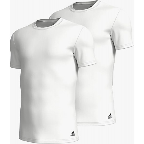 Herren Rundhals-T-Shirt 2er-Pack aus elastischem, atmungsaktivem Baumwollmix — Adidas